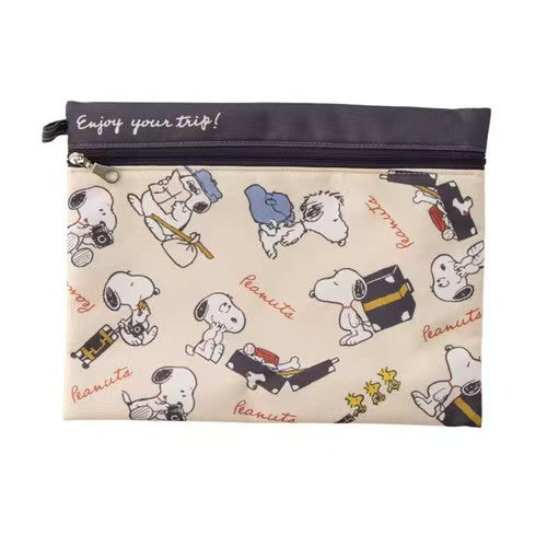 Vintage Travel Style Snoopy 3-Piece Storage Bag Set