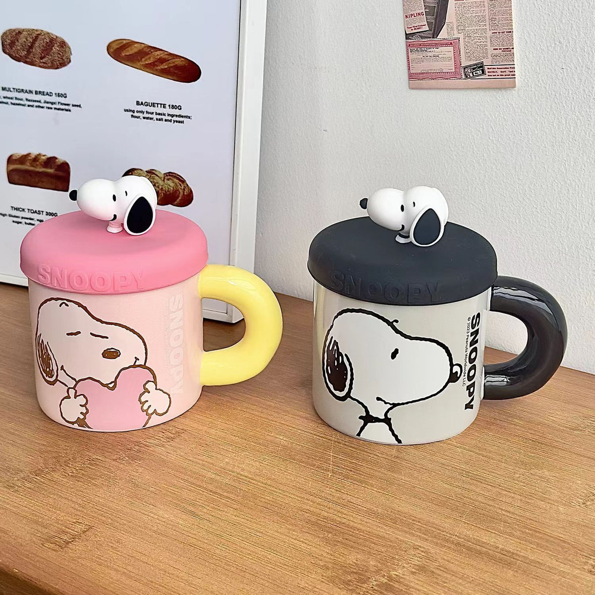 Snoopy Ceramic Mug with 3D Figurine Lid