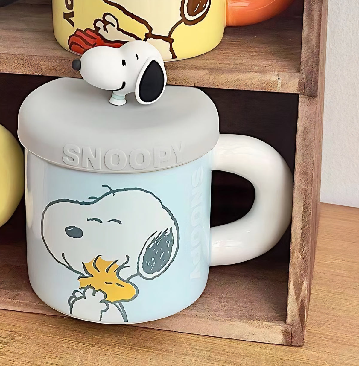 Snoopy Ceramic Mug with 3D Figurine Lid